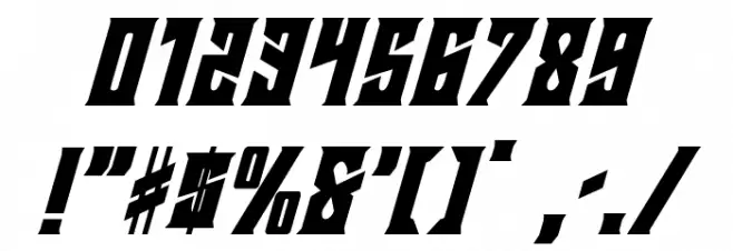 Daemonicus Condensed Italic Font OTHER CHARS