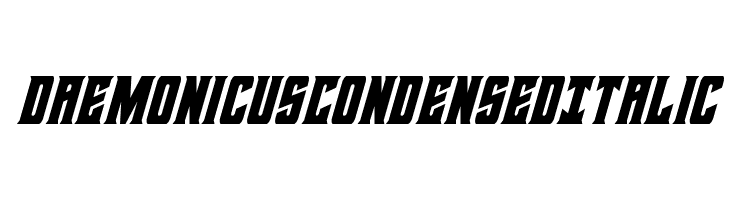 Daemonicus Condensed Italic  免费字体下载