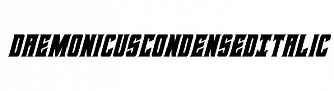 Daemonicus Condensed Italic  Fuentes Gratis Descargar