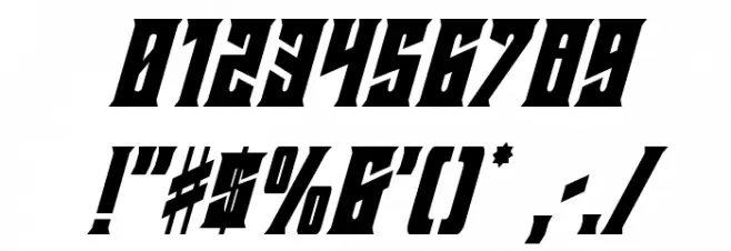 Daemonicus Condensed Italic Font OTHER CHARS