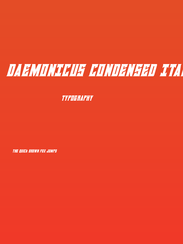 Daemonicus Condensed Italic Poster