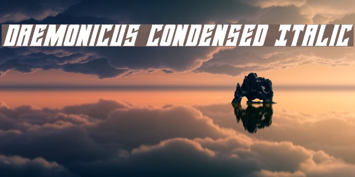 Daemonicus Condensed Italic Font examples