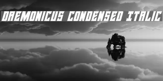 Daemonicus Condensed Italic Font examples