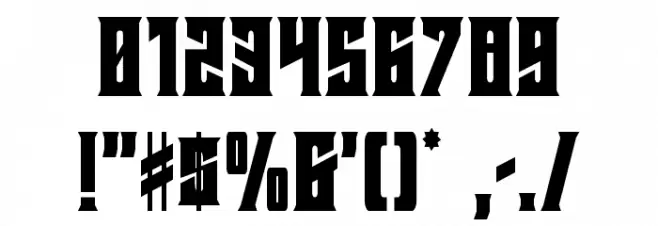 Daemonicus Condensed Font OTHER CHARS