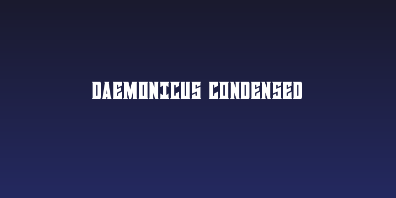 Daemonicus Condensed Social Header