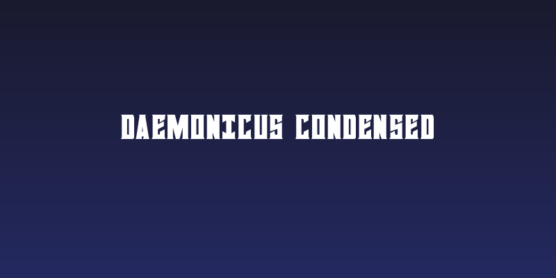 Daemonicus Condensed Social Header