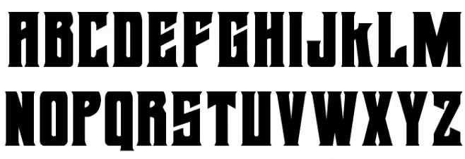Daemonicus Condensed Schriftart Kleinbuchstaben