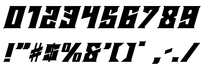 Daemonicus Expanded Italic Font OTHER CHARS