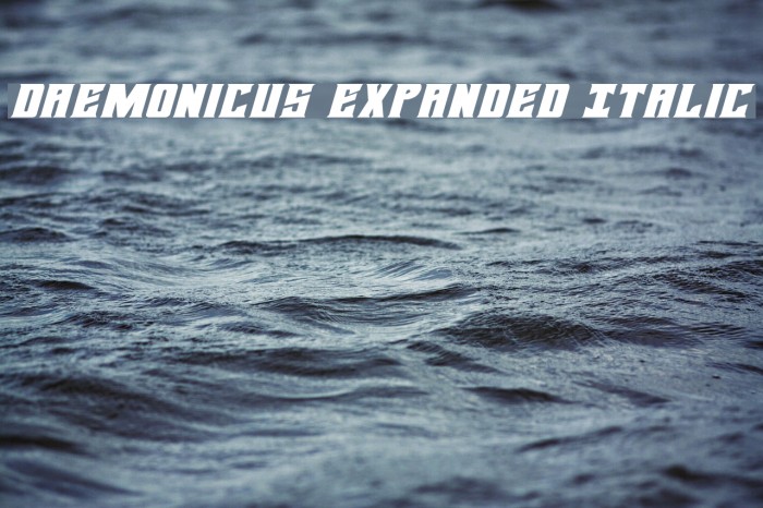 Daemonicus Expanded Italic Font examples