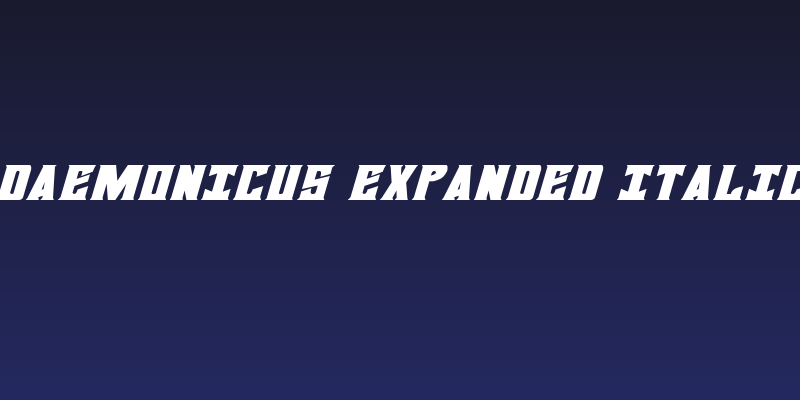 Daemonicus Expanded Italic Social Header