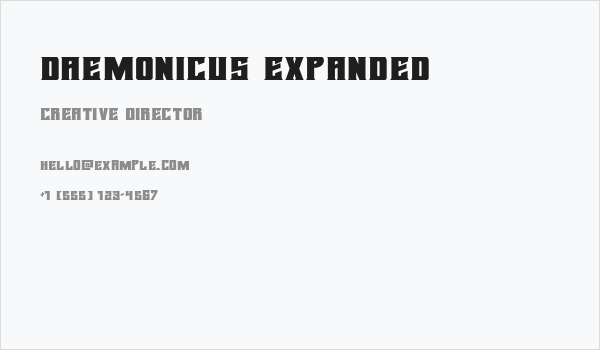 Daemonicus Expanded Business Card