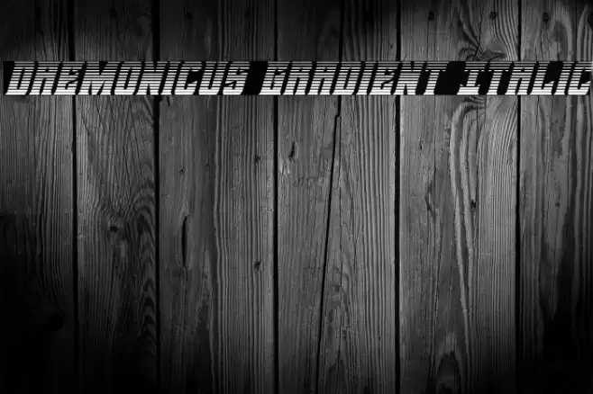 Daemonicus Gradient Italic Font examples