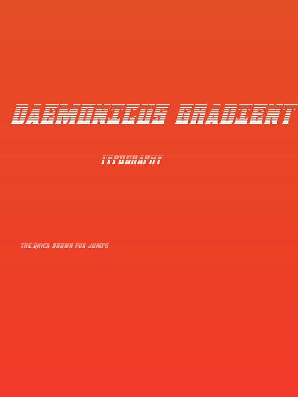 Daemonicus Gradient Italic Poster