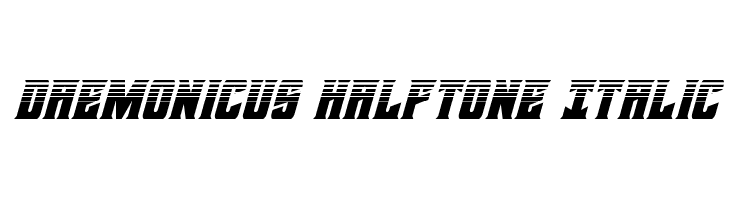 Daemonicus Halftone Italic  नि: शुल्क फ़ॉन्ट्स डाउनलोड