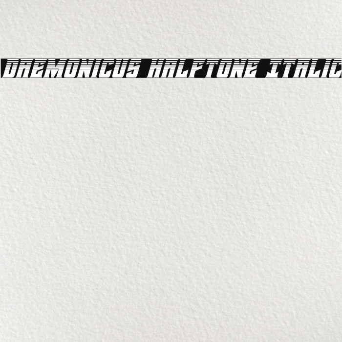 Daemonicus Halftone Italic Font examples