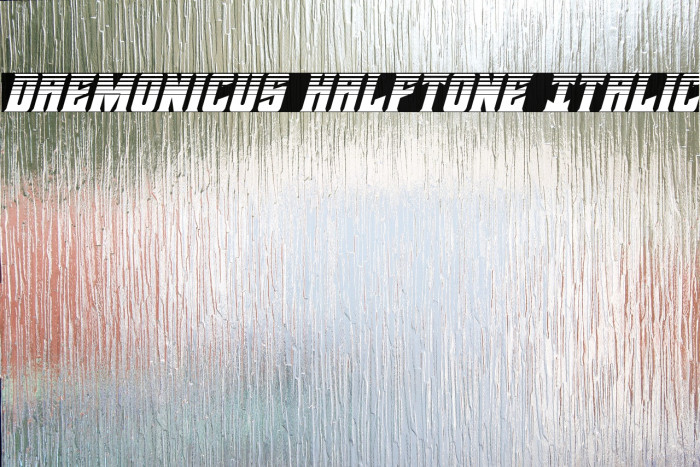 Daemonicus Halftone Italic Font examples