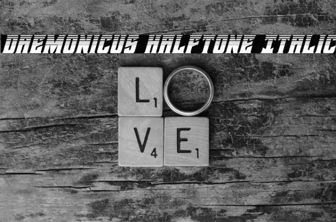 Daemonicus Halftone Italic Example 3
