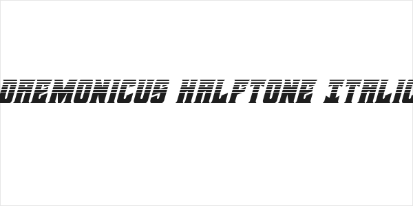 Daemonicus Halftone Italic Logo