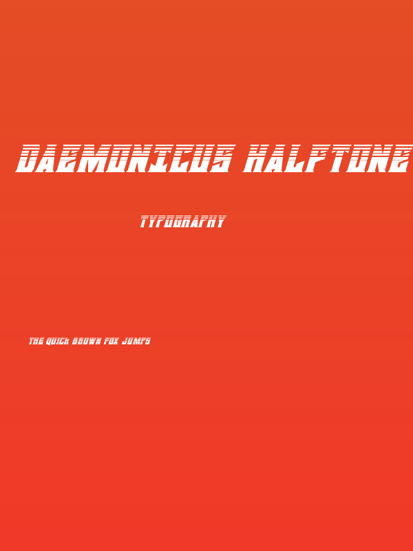 Daemonicus Halftone Italic Poster