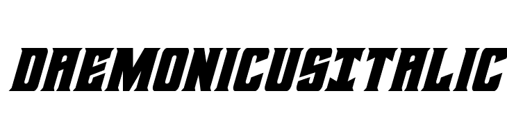 Daemonicus Italic  Fuentes Gratis Descargar