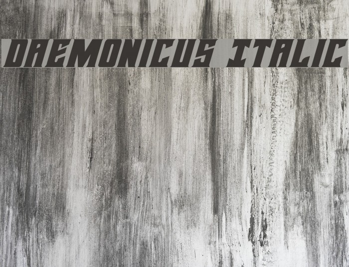 Daemonicus Italic Font examples