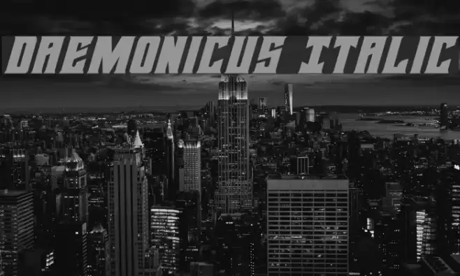 Daemonicus Italic Font examples