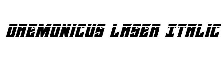 Daemonicus Laser Italic  Descarca Fonturi Gratis
