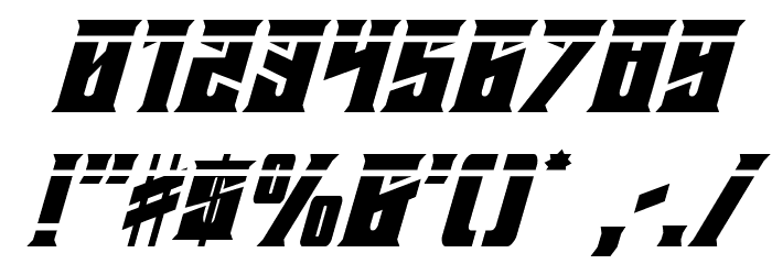 Daemonicus Laser Italic Font OTHER CHARS