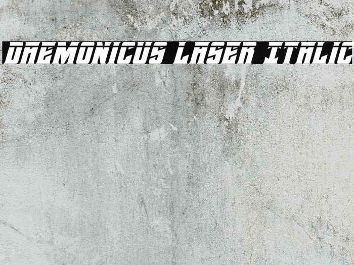 Daemonicus Laser Italic Font examples