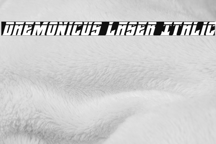 Daemonicus Laser Italic Font examples