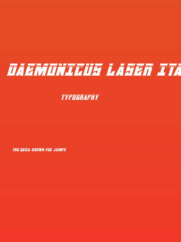 Daemonicus Laser Italic Poster