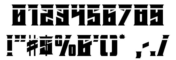 Daemonicus Laser Font OTHER CHARS
