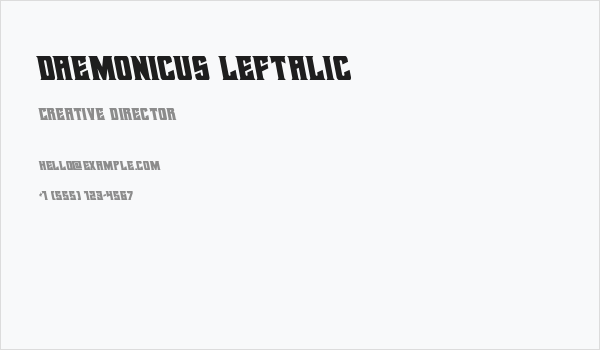 Daemonicus Leftalic Business Card
