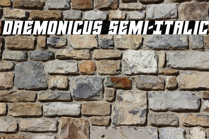 Daemonicus Semi-Italic Font examples