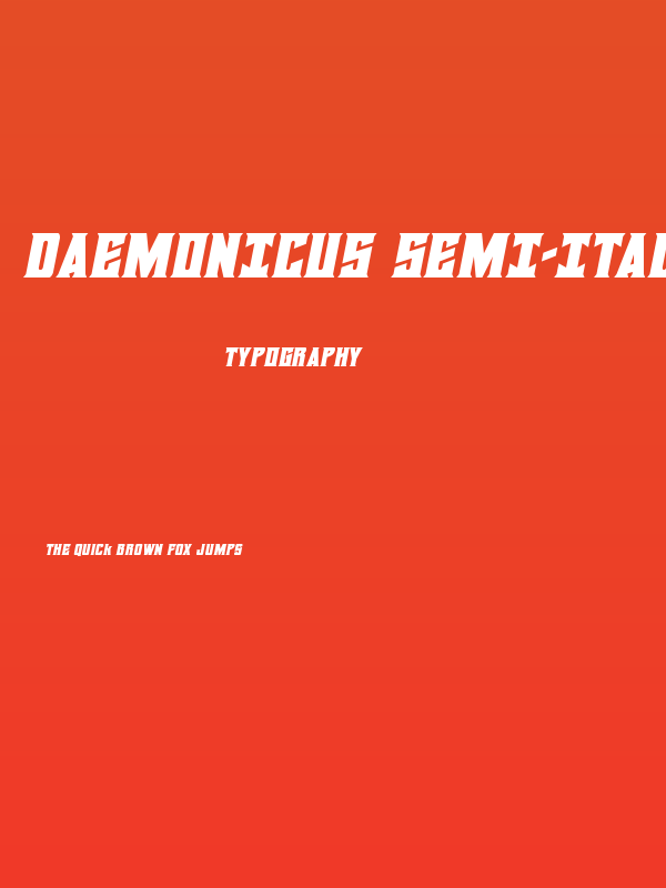 Daemonicus Semi-Italic Poster