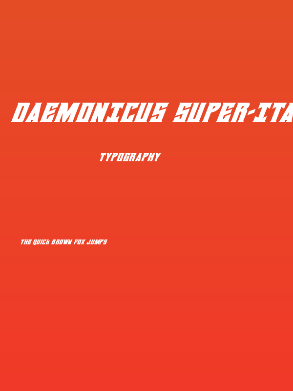 Daemonicus Super-Italic Poster