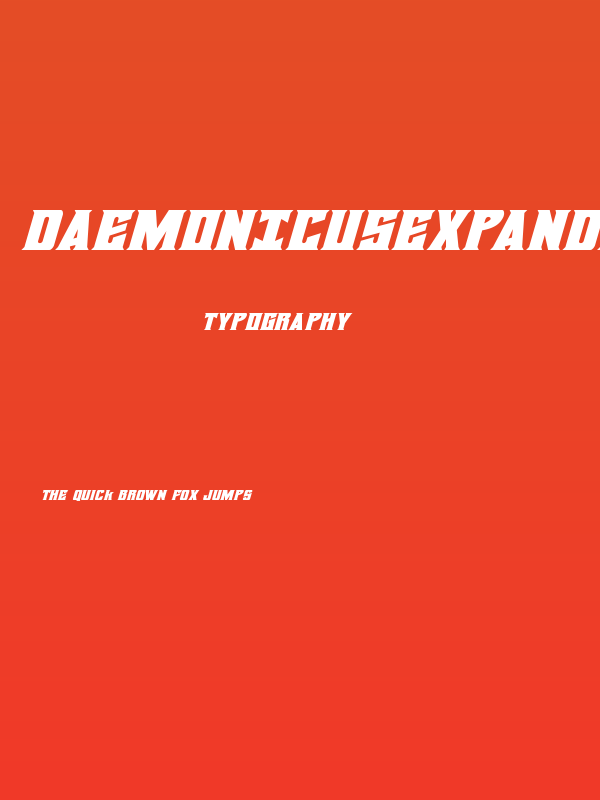 DaemonicusExpanded Italic Poster