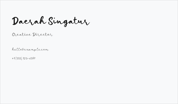 Daerah Singatur Business Card