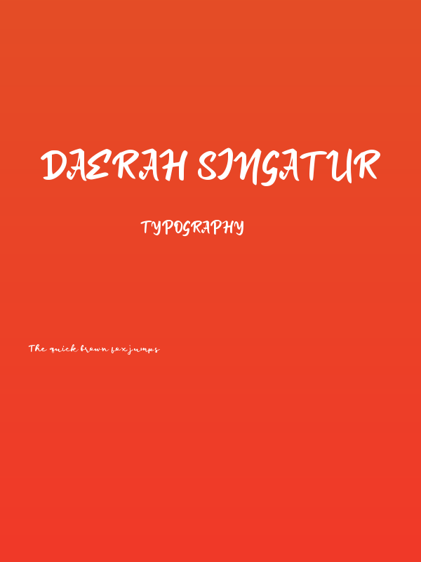 Daerah Singatur Poster