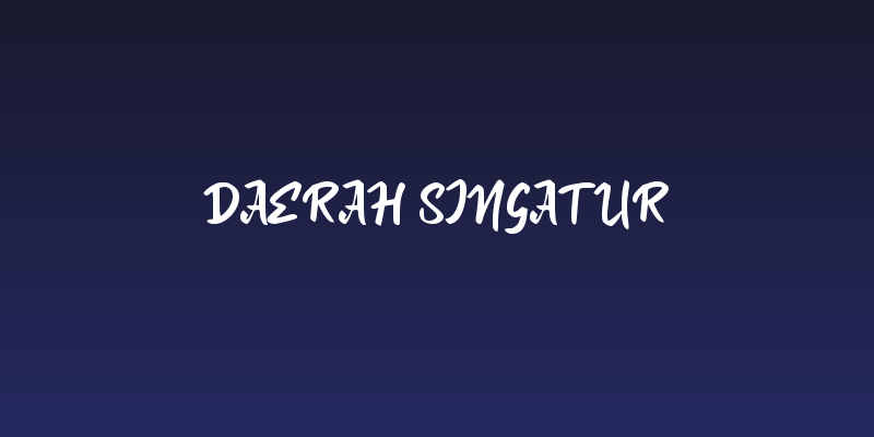 Daerah Singatur Social Header