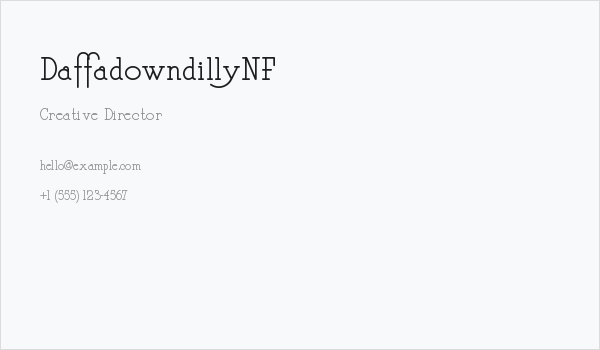 DaffadowndillyNF Business Card