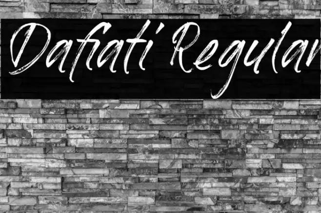 Dafiati Regular Font examples