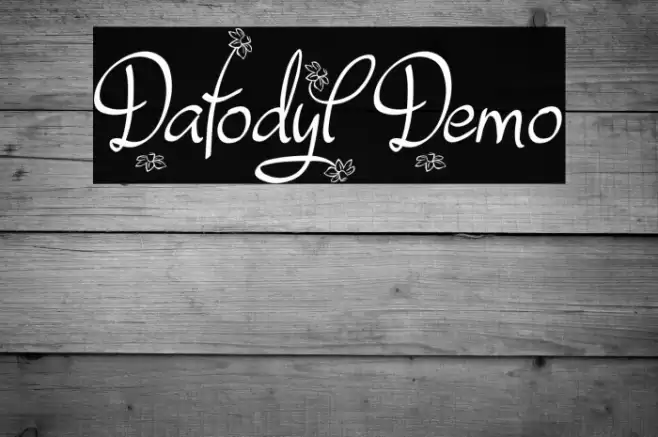 Dafodyl Demo Font examples