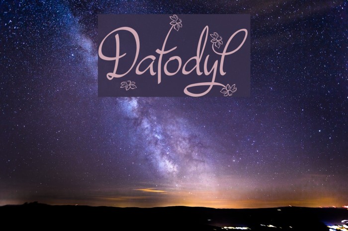 Dafodyl Font examples