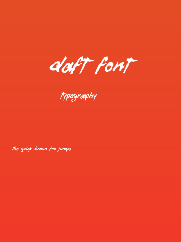 Daft Font Poster
