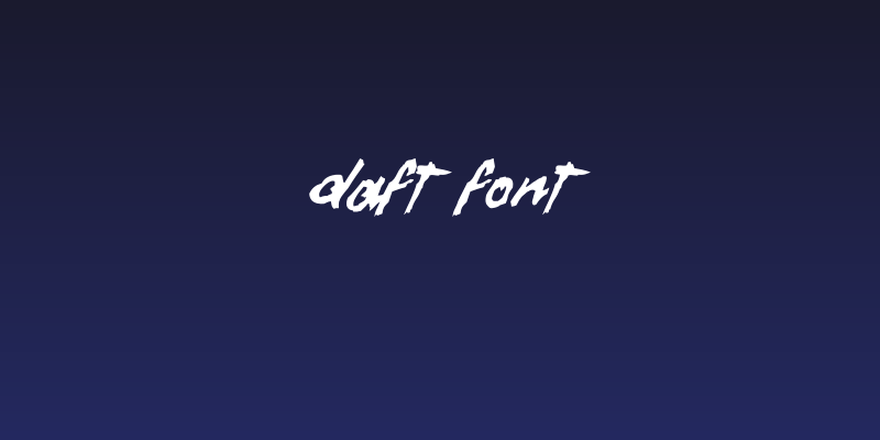 Daft Font Social Header
