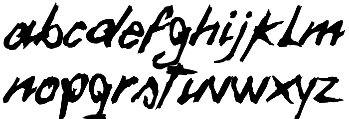 Daft Font Font LOWERCASE