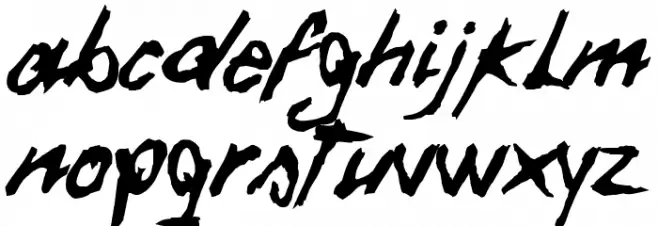Daft Font फ़ॉन्ट लोअरकेस