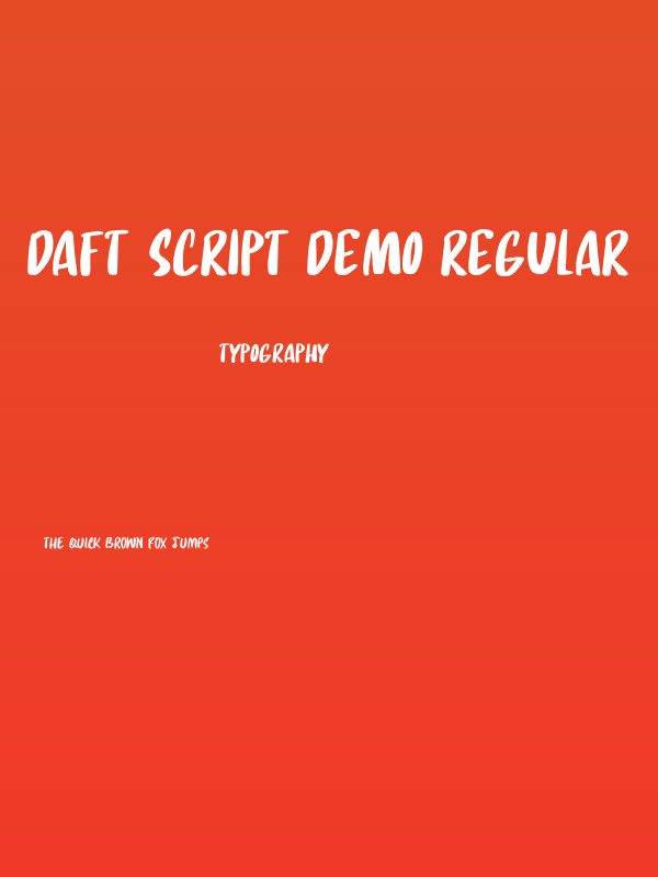 Daft Script DEMO Regular Poster