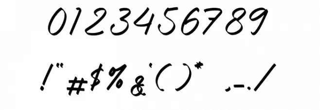 Dafterash Font OTHER CHARS